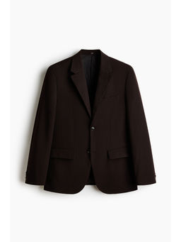 H&M - Men Brown Relaxed Fit Wool-blend suit jacket