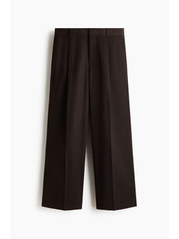H&M - Men Brown Loose Fit Wool-blend suit trousers