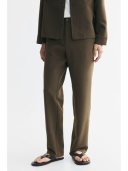H&M - Men Green Regular Fit Twill trousers