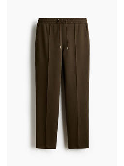 H&M - Men Brown Regular Fit Interlock crease-front Trouser