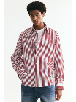 H&M - Men Red Relaxed Fit Shirt
