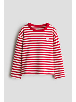 H&M - Girls Red Long-Sleeved T-Shirt