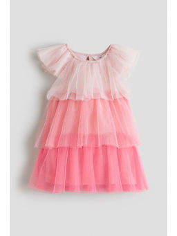 H&M - Girls Pink Tiered tulle dress