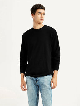 Levi's - Men Solid Black Crew Neck T-Shirt