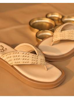 Fizzy Goblet - Beige Tiramisu for Two Bomba Open Toe Flats