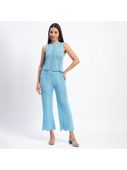 Madame - Cotton Crochet Blue Co-Ord (Set of 2) ()