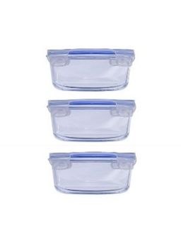 Smartserve - Glass Lunch Box Transparent Set of 3