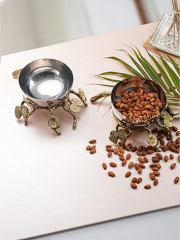 Trovea's - Floral Bowl-Gold (Pack Of 2)