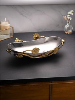 Trovea's - Botanical Curve Bowl-Gold/Silver