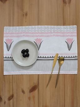 House This - Mrinaal Set of 2 Table Placemats Pink