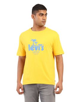 Levi's - Men Crew Neck T-Shirts-Yellow (2XL)