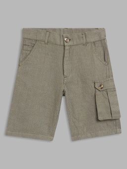 Blue Giraffe - Boys Olive Solid Shorts
