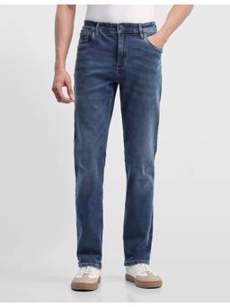 Arrow Newyork - Blue Men's Soho Slim Fit Whiskered Jeans