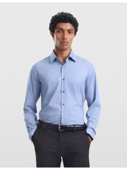 Arrow Newyork - Men's Twill Manhattan Slim Fit Blue Shirt