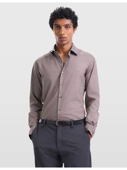 Arrow Newyork - Men's Twill Manhattan Slim Fit Taupe Shirt