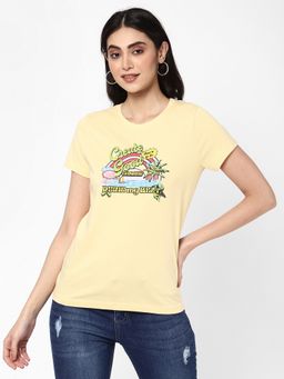 R&B - Yellow Typographic Regular T-Shirt