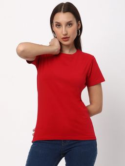 R&B - Red Solid Regular T-Shirt