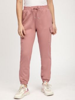 R&B - Pink Solid Relaxed Joggers