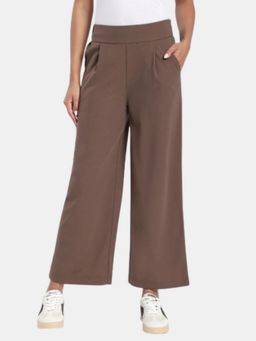R&B - Brown Regular Fit Mid Rise Pant
