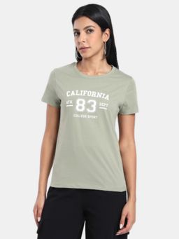 R&B - Green Regular Fit Typography T-Shirts