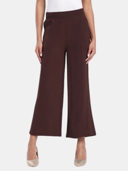 R&B - Brown Regular Fit Mid Rise Pant