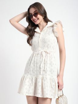 R&B - Ivory Embroidery Regular Dress