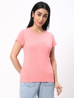 R&B - Pink Solid Regular T-Shirt