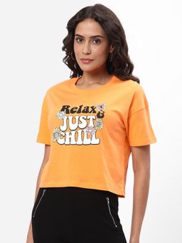 R&B - Orange Typographic Regular T-Shirt