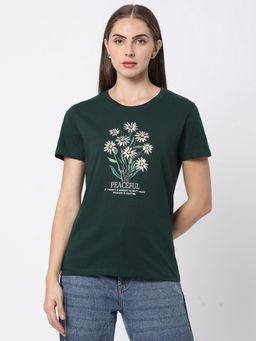 R&B - Green Typographic Relaxed T-Shirt
