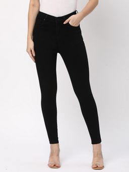 R&B - Solid Skinny Black Jeans