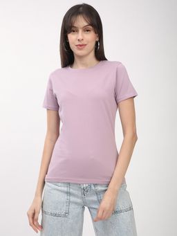 R&B - Lavender Solid Relaxed T-Shirt