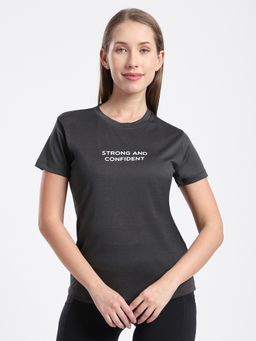 R&B - Charcoal Typography Slim T-Shirt