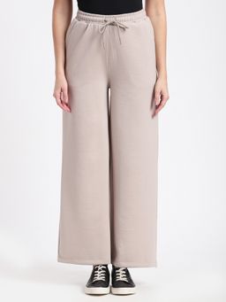 R&B - Grey Solid Relaxed Trackpants