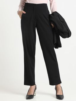 R&B - Solid Slim Black Pant