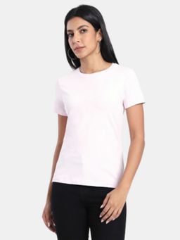R&B - Pink Regular Fit Solid T-Shirts