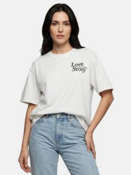 R&B - Ivory Graphic Printed Regular T-Shirt