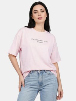 R&B - Pink Graphic Printed Regular T-Shirt