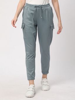 R&B - Blue Solid Regular Joggers
