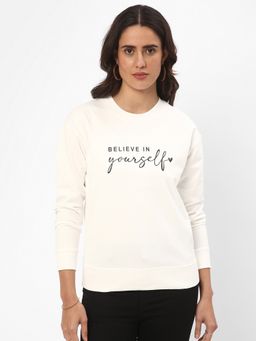 R&B - Typography Regular Ivory Sweatshirt