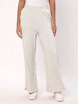 R&B - Grey Solid Regular Trackpants