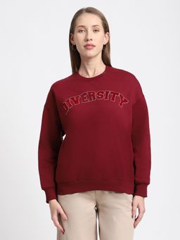 R&B - Typography Regular Burgundy Sweatshirt