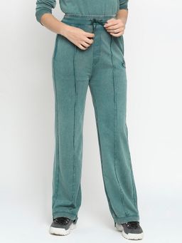 Being Human - Green Cotton Self Design Track Pant