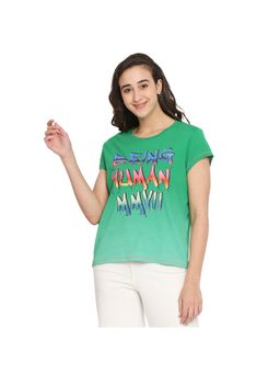 Being Human - Green Easy Fit Cotton T-Shirt
