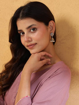 Fabindia - Multi- Color Metal Jhumka Earrings