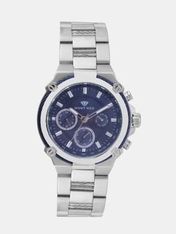 Mont Neo - Men Quartz Blue Dial Chronograph Metal Watch 1033C-M1105 (M)