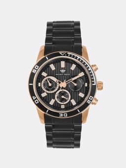 Mont Neo - Men Black Chronograph Stainless Steel Watch 1036C-M3404 (M)