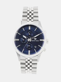 Mont Neo - Men Quartz Blue Dial Multi-Function Metal Watch 1049M-M1105 (M)