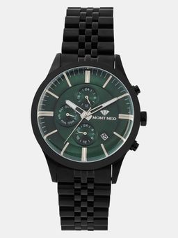 Mont Neo - Men Quartz Green Dial Multi-Function Metal Watch 1049M-M4414 (M)