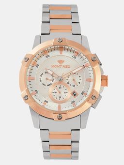Mont Neo - Men Quartz Silver Dial Multi-Function Metal Watch 1050M-M1303 (M)