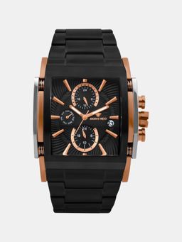 Mont Neo - Men Black Dial Multi-Function Quartz Analog Stainless Steel Watch 1056M-M3404 (M)